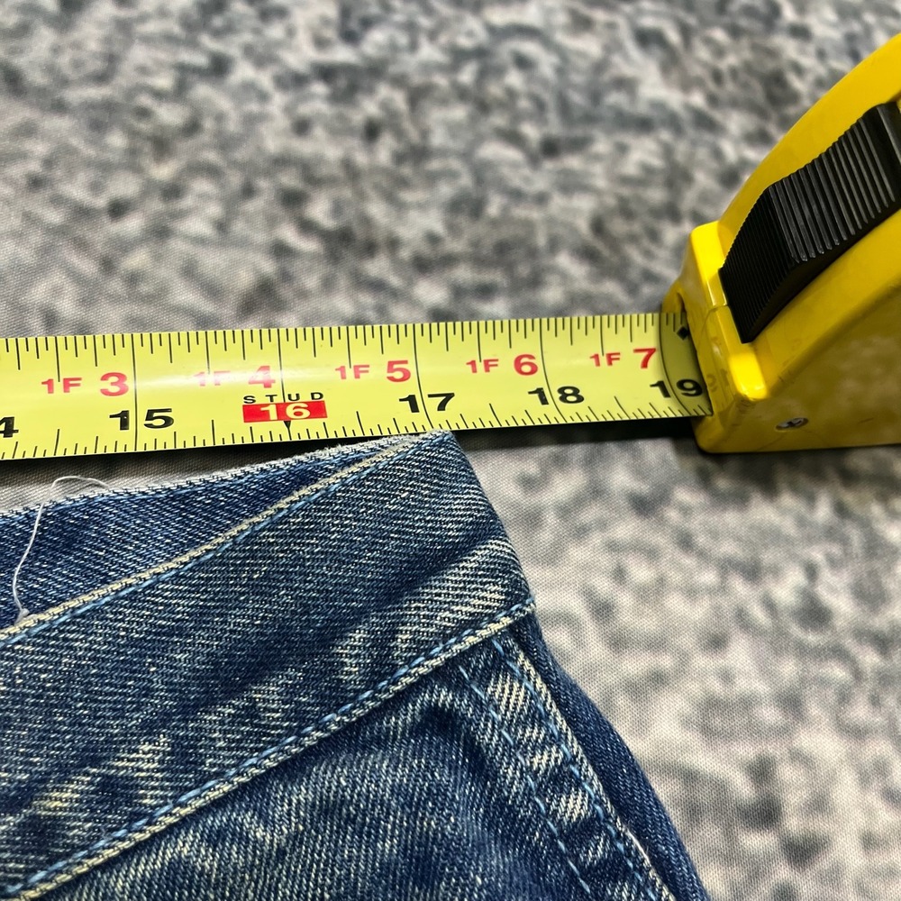 Koman Jeans Carpenter Baggy Wide Leg‎ 34x30 Blue Distressed Skater Vintage Y2K - Picture 10 of 16